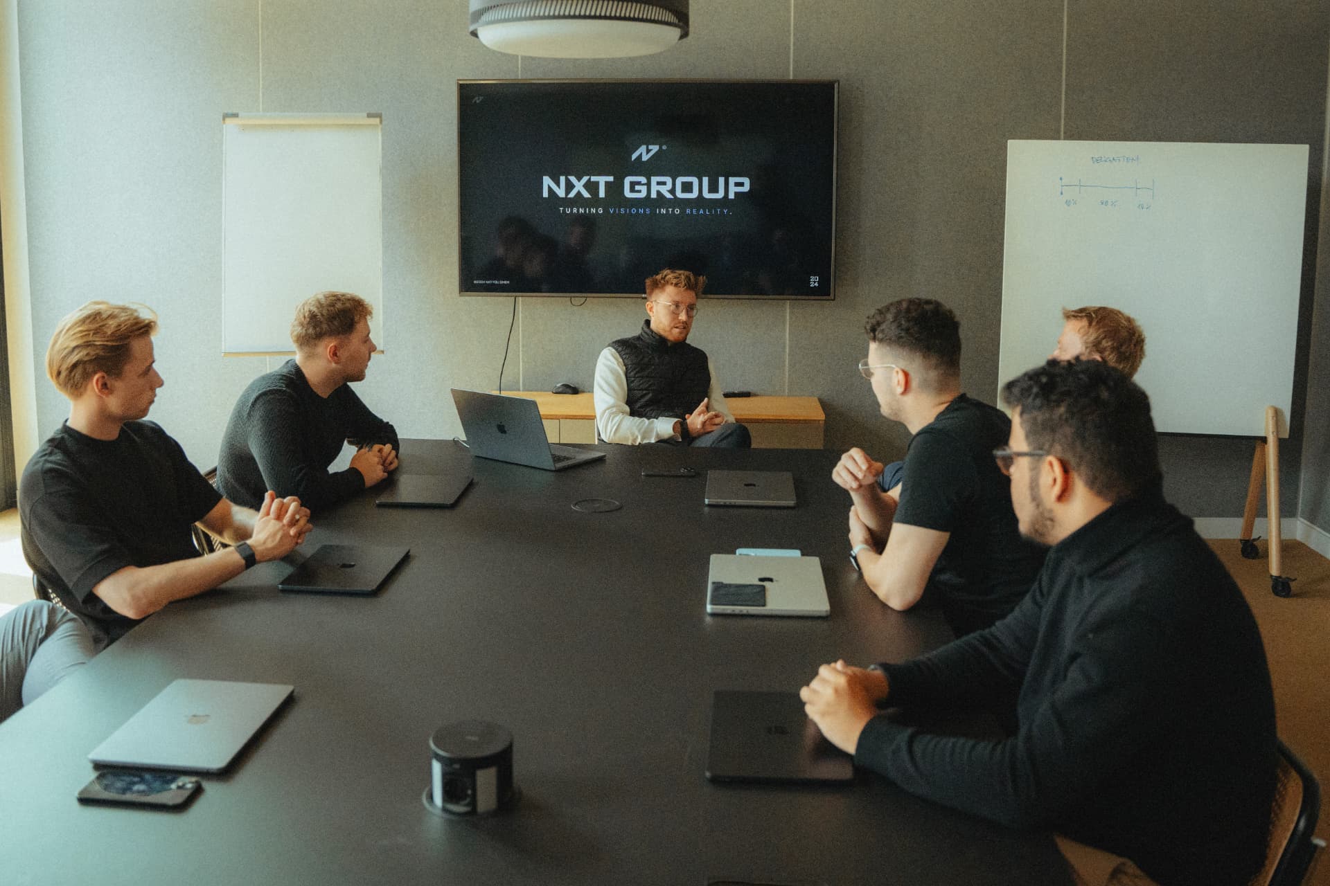 NXT Group meeting around the conference table