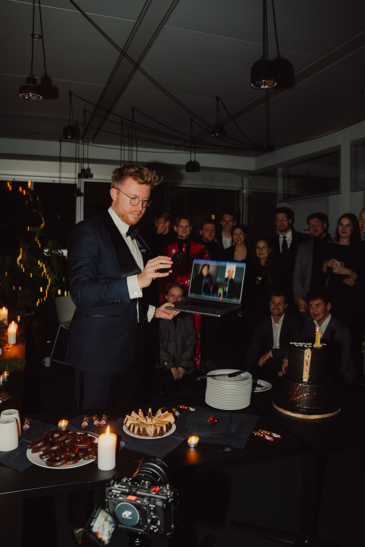 Clemens Kauschke hosting an evening event